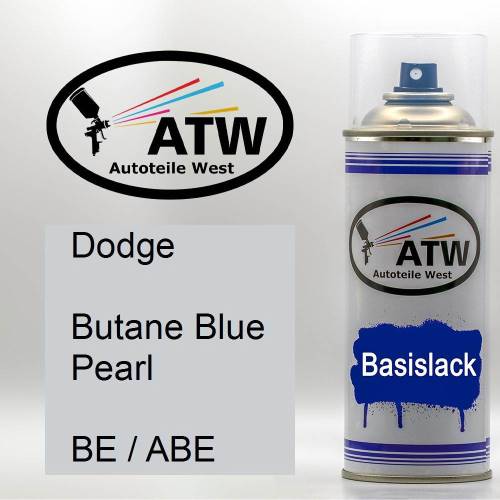 Dodge, Butane Blue Pearl, BE / ABE: 400ml Sprühdose, von ATW Autoteile West.